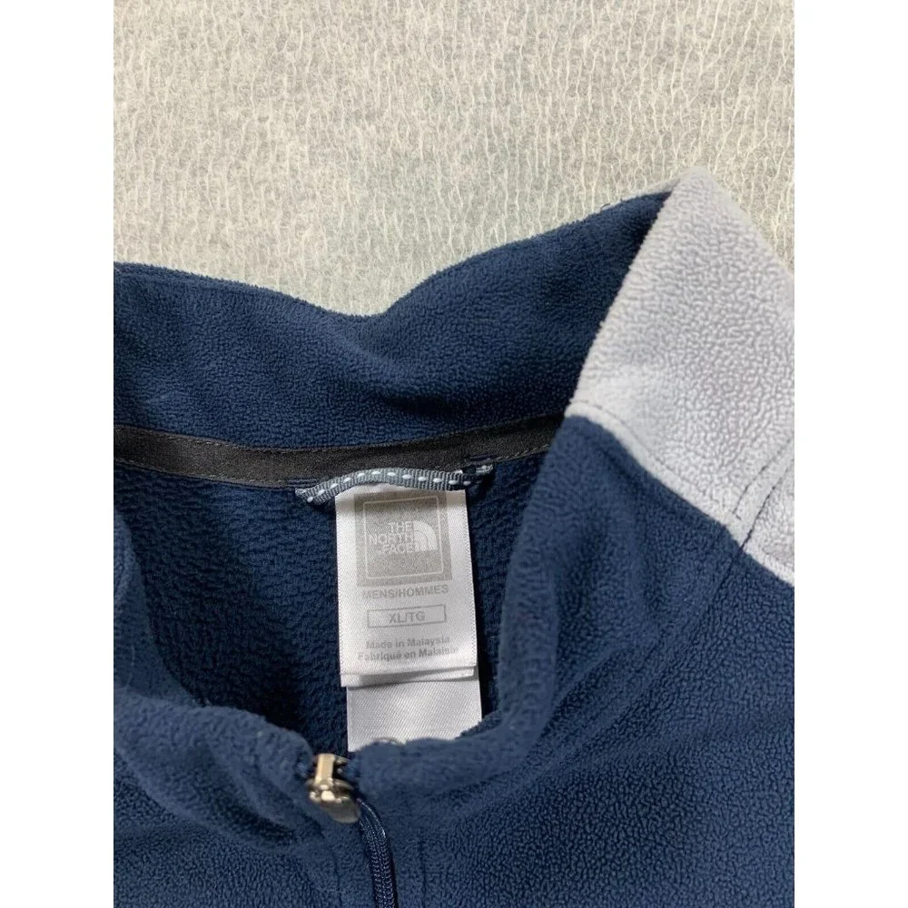 The North Face TKA 100 Quarter‎ Zip Fleece Pullover (Men's XL) Blue/Gray